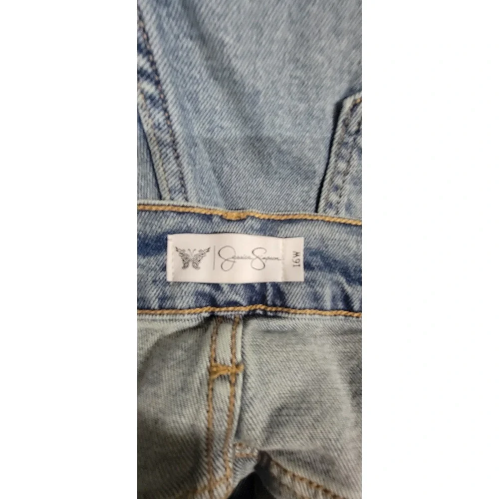 Jessica Simpson Women's Buttercup Wide Leg Boyfriend Medium Wash Jeans 16W P NWT